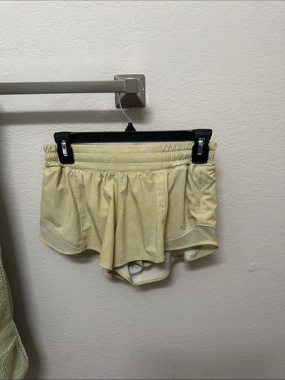 lululemon athletica Light Yellow Athletic Shorts